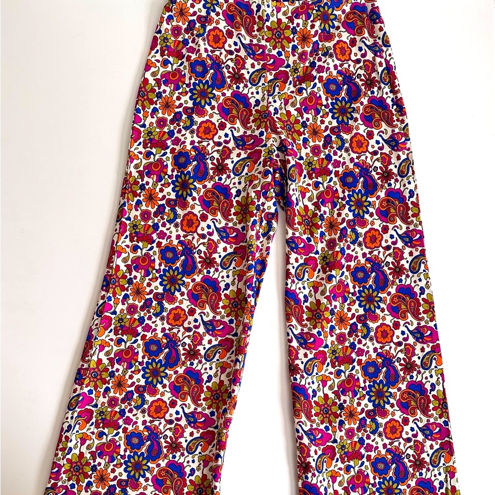 Colorful Wide-Leg Pants Size NWT